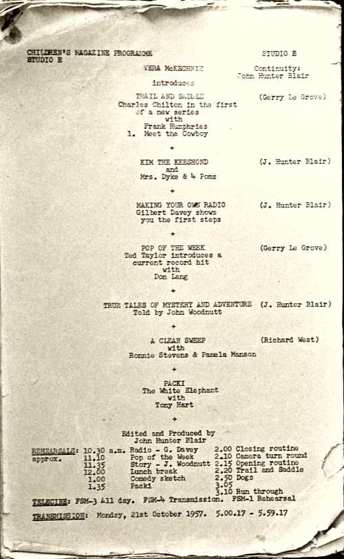 21 October 1957:
Title page.